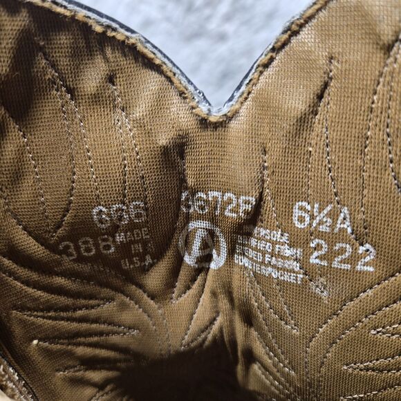 Vintage Acme Boot Women Size 6.5A Brown Western Cowgirl Stitched Tip Made in USA - Picture 8 of 10